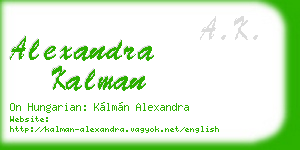 alexandra kalman business card