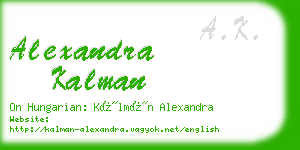 alexandra kalman business card